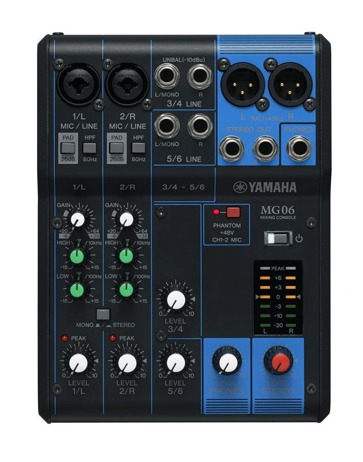 YAMAHA MG06 MESA DE MEZCLAS ANALOGICA DE 6 CANALES