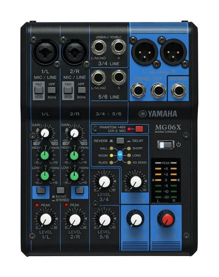 YAMAHA MG06X MESA DE MEZCLAS ANALOGICA DE 6 CANALES CON EFECTOS
