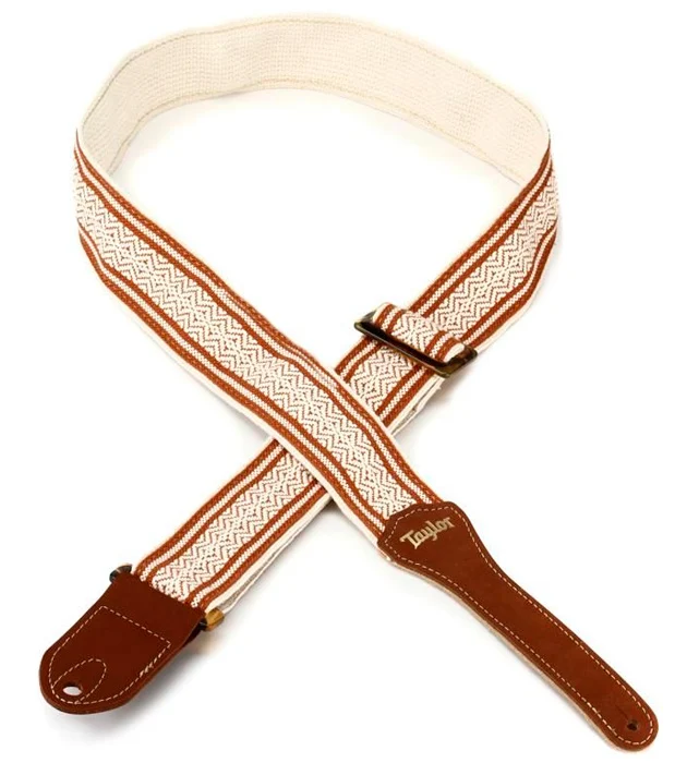 TAYLOR 4014-20 ACADEMY JACQUARD COTTON CORREA GUITARRA BLANCA MARRON