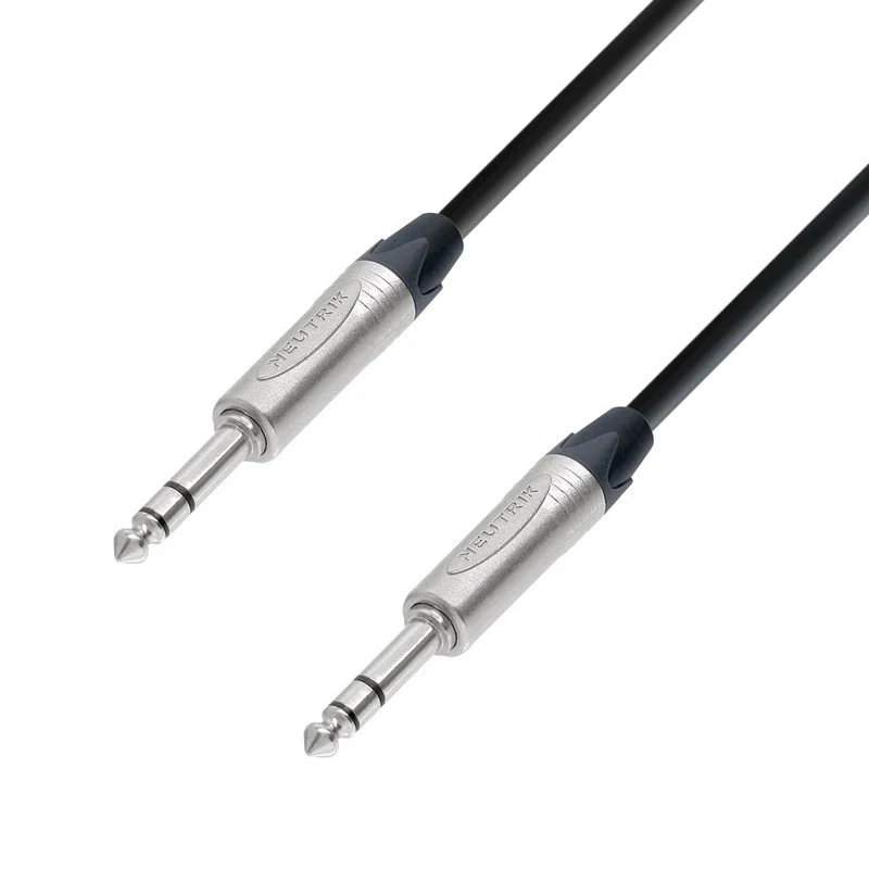 ADAM HALL K5BVV0300 CABLE AUDIO NEUTRIK 6.3 MM JACK ESTEREO A 6.3 MM JACK ESTEREO 3 METROS