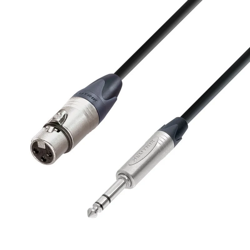 ADAM HALL K5BFV0500 CABLE DE MICROFONO NEUTRIK DE XLR HEMBRA A JACK 6.3 MM ESTEREO 5 METROS