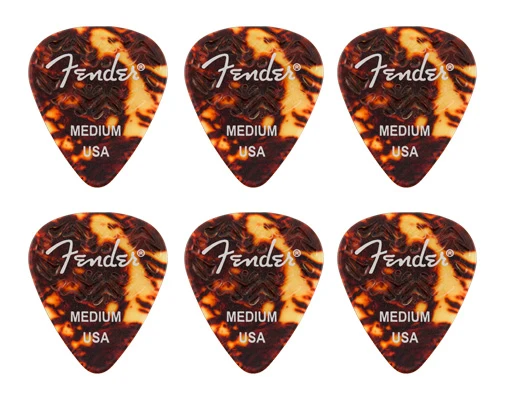 FENDER 1983351300 TORTOISE SHELL 351 SHAPE MEDIUM PACK 6 PUAS