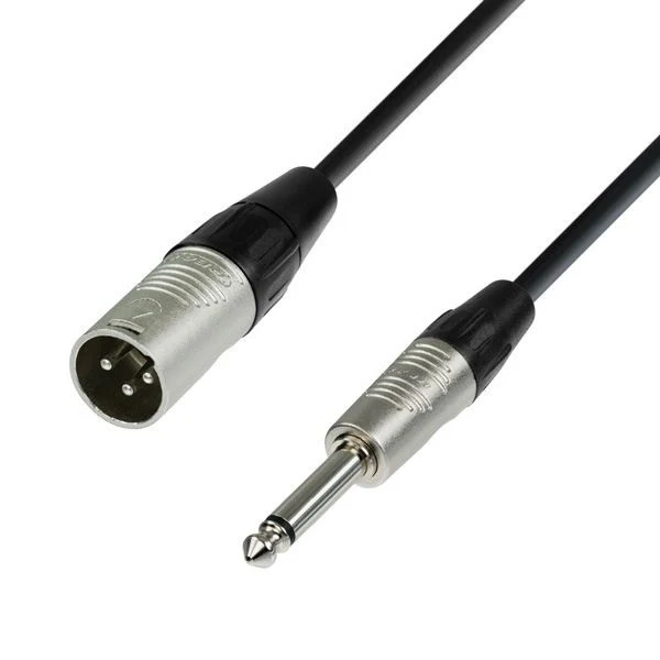 ADAM HALL K4MMP0500 CABLE MICROFONO XLR MACHO A JACK MONO 5 METROS