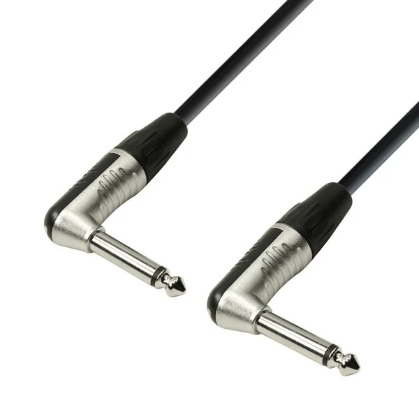 ADAM HALL K4IRR0090 CABLE INSTRUMENTO REAN JACKS ACODADOS 6.3 MM 90CM