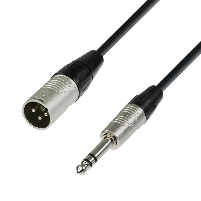 ADAM HALL K4BMV0150 CABLE MICROFONO XLR MACHO A JACK ESTEREO 1.5 METROS