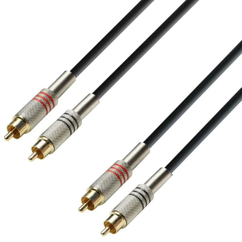 ADAM HALL K3TCC0300 CABLE AUDIO 2 X RCA MACHO A 2 X RCA MACHO 3 METROS