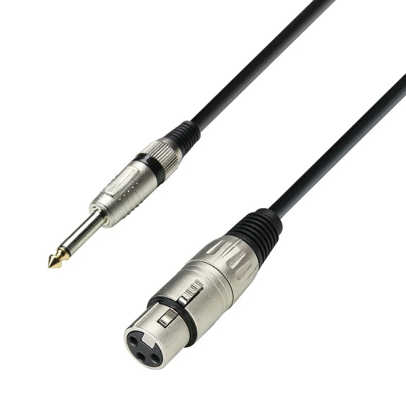 ADAM HALL K3MFP0300 CABLE MICROFONO XLR HEMBRA A 6.3 MM JACK MONO 3 METROS