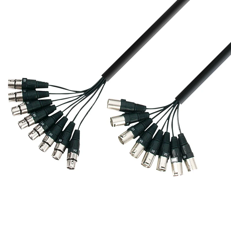 ADAM HALL K3L8MF0500 CABLE MULTICORE 8 X XLR MACHO A 8 X XLR HEMBRA 5 METROS