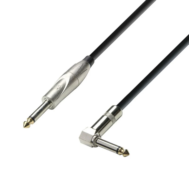 AUVISA BASIC L K3IPR0300 CABLE INSTRUMENTO 6.3 MM JACK MONO A 6.3 MM ACODADO JACK MONO 3 METROS