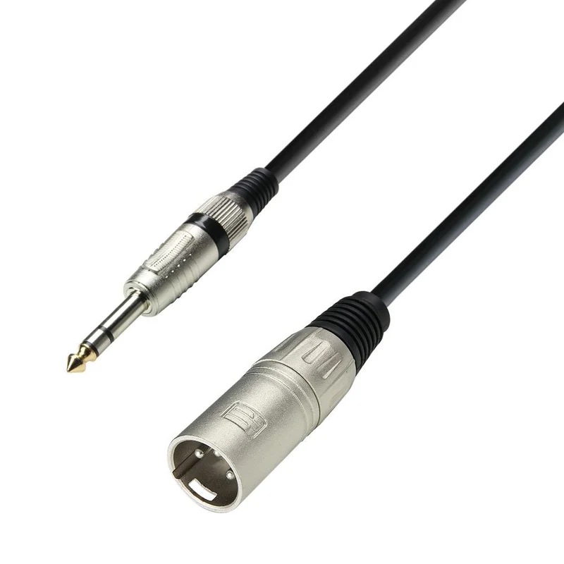 ADAM HALL K3BMV0600 CABLE MICROFONO XLR MACHO A 6.3 MM JACK STEREO 6 METROS