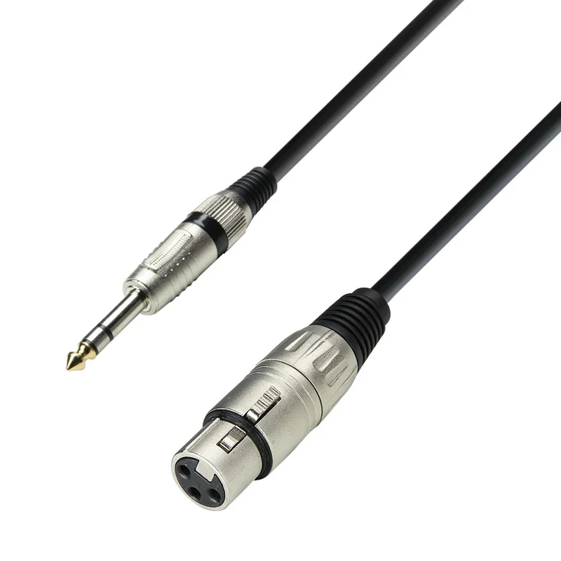 ADAM HALL K3BFV1000 CABLE MICROFONO XLR HEMBRA A 6.3 MM JACK STEREO 10 METROS