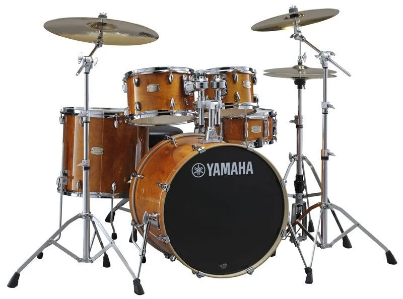 YAMAHA SBP0F5 HA HW680W STAGE CUSTOM BIRCH BATERIA ACUSTICA CON HERRAJES HONEY AMBER