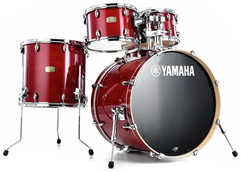 YAMAHA SBP0F5 CR HW780 STAGE CUSTOM BIRCH BATERIA ACUSTICA CON HERRAJES CRANBERRY RED