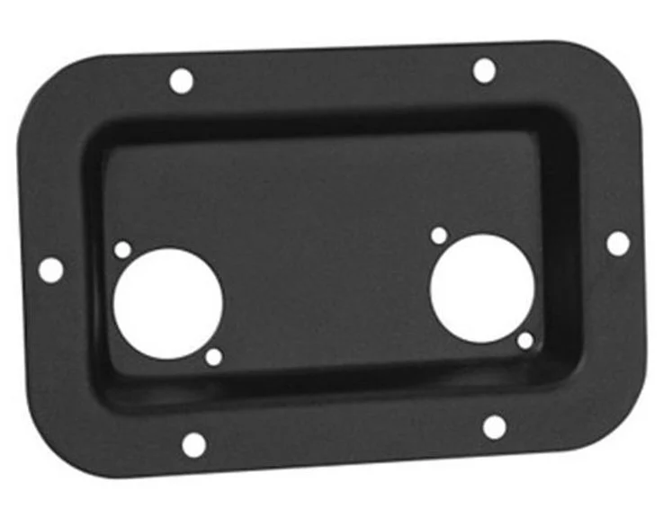 ADAM HALL 8708BLK BASE NEGRA PARA 2 CONECTORES DE CHASIS XLR O SPEAKON