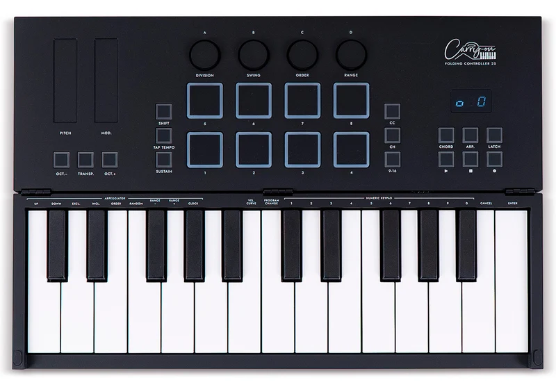 CARRY ON FC25 TECLADO CONTROLADOR MIDI USB PLEGABLE 25 TECLAS