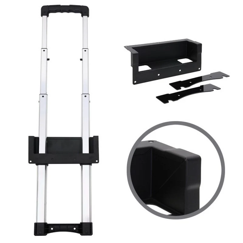 ADAM HALL 3476041 ASA TELESCOPICA ESCAMOTEABLE 3 EXTENSIONES, NEGRA Y BASE CON PASO PERFIL