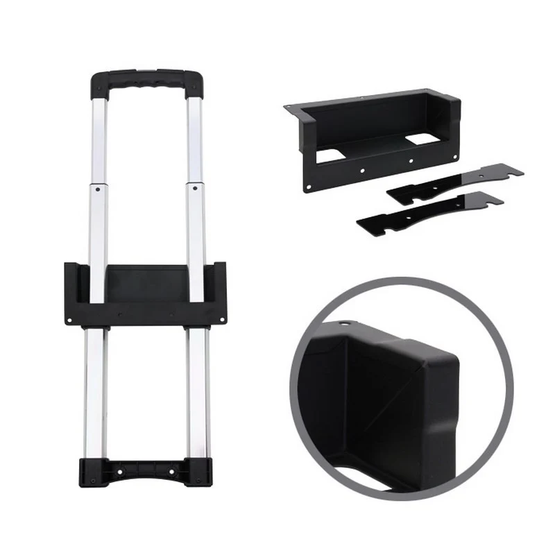 ADAM HALL 3476031 ASA TELESCOPICA ESCAMOTEABLE 2 EXTENSIONES, NEGRA Y BASE CON PASO PERFIL