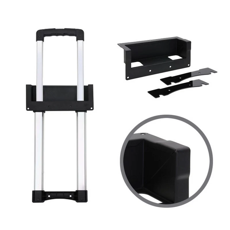 ADAM HALL 3476021 ASA TELESCOPICA ESCAMOTEABLE 1 EXTENSION, NEGRA Y BASE CON PASO PERFIL