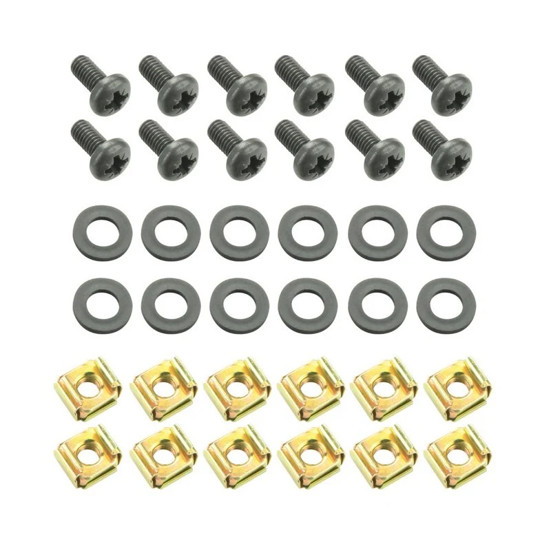 ADAM HALL 5924M12AH BOLSA DE 12 TORNILLOS M6X12 MM CON TUERCAS ENJAULADAS Y ARANDELAS