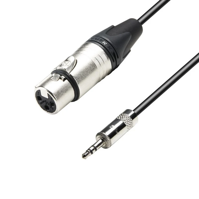 ADAM HALL K5MYF0150 CABLE DE MICROFONO NEUTRIK DE XLR HEMBRA A JACK 3.5 MM ESTEREO 1.5 METROS