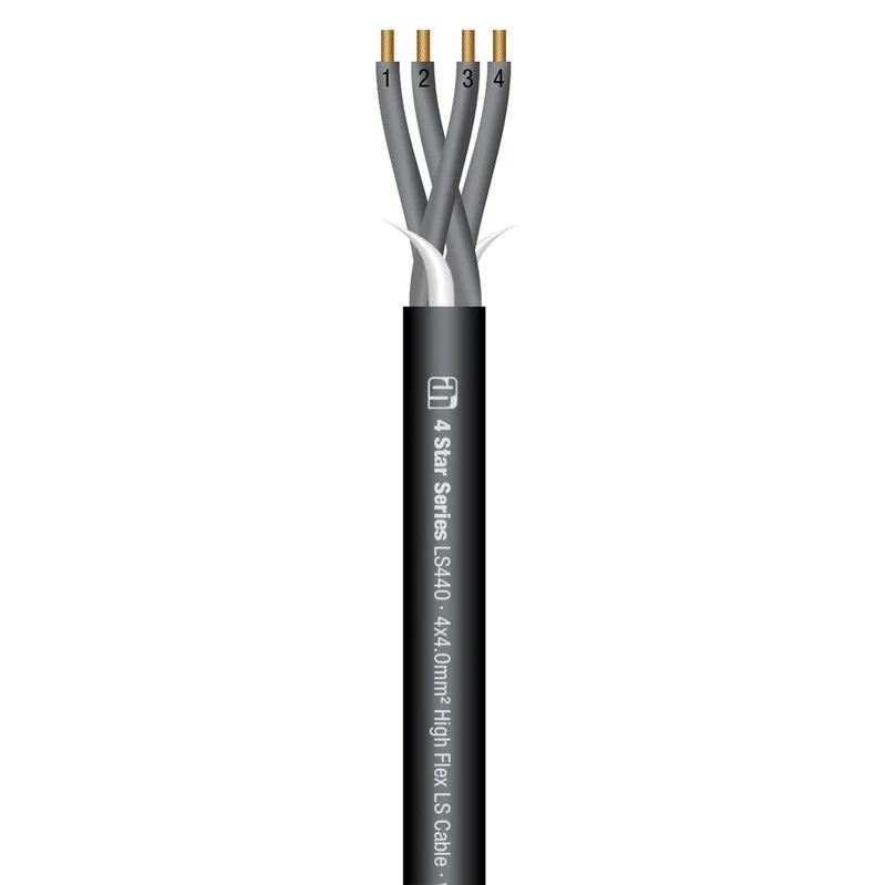 ADAM HALL K4L440 CABLE DE ALTAVOZ 4X4 MM NEGRO 1 METRO