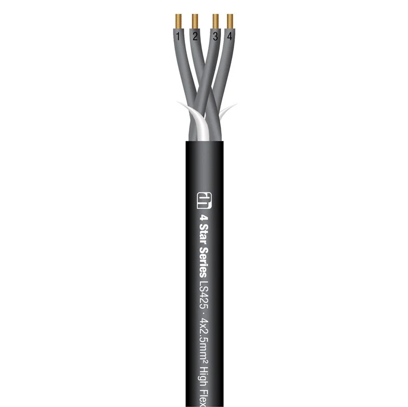 ADAM HALL K4L425 CABLE DE ALTAVOZ 4X2.5 MM NEGRO 1 METRO