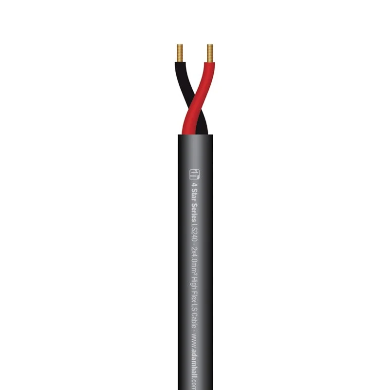 ADAM HALL K4L240 CABLE DE ALTAVOZ 2X4 MM NEGRO 1 METRO