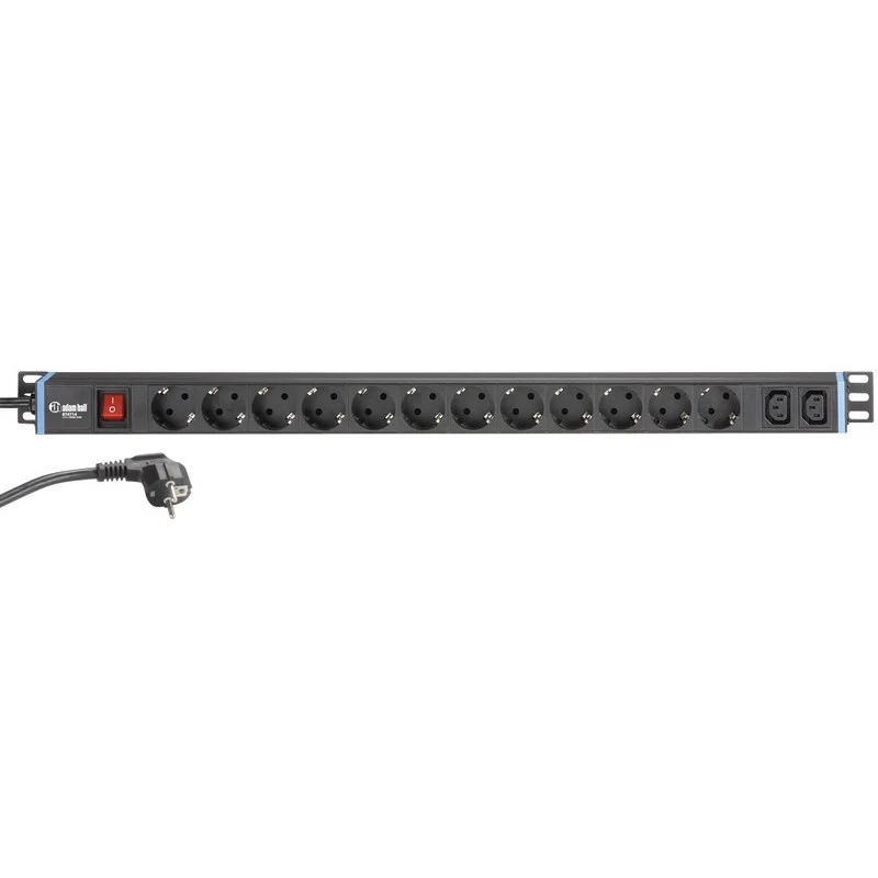 ADAM HALL 874714 BASE DE ENCHUFES SCHUKO 1U 12 TOMAS