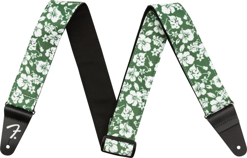FENDER 0990719049 2 HAWAIIAN STRAP CORREA GUITARRA GREEN FLORAL