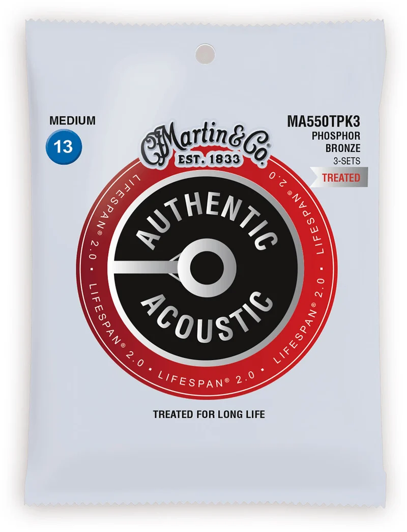 MARTIN MA550TPK3 PACK TRES JUEGOS DE CUERDA GUITARRA ACUSTICA 13-56