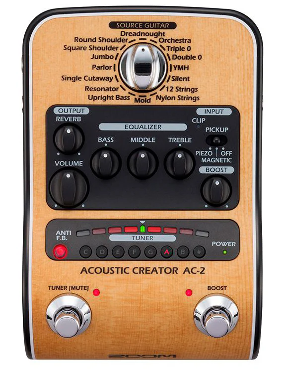 ZOOM AC2 ACOUSTIC CREATOR PEDAL GUITARRA ACUSTICA