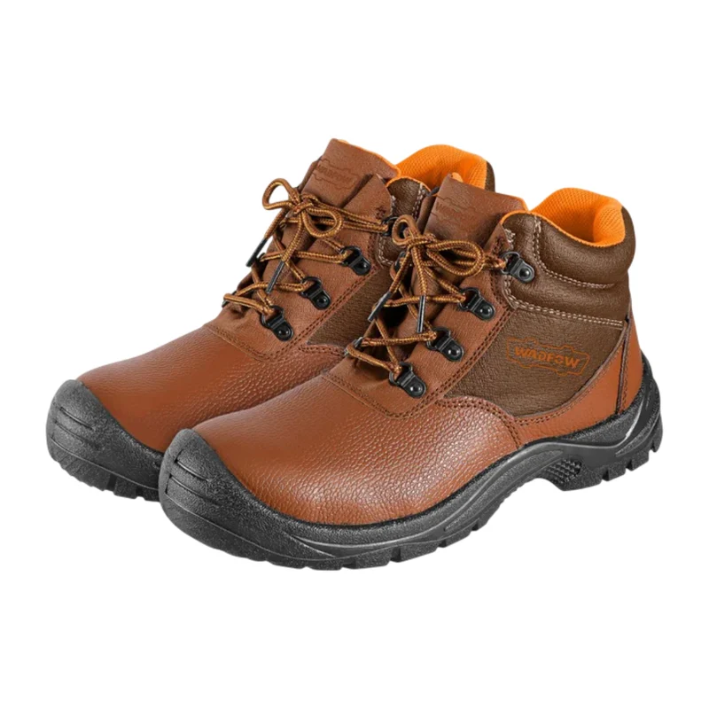 Wadfow Botas de Protección Punta de Acero Café, Unisex