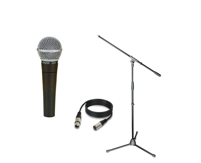 SHURE -PACK- SM58LCE MICROFONO UNIDIRECCIONAL + PIE DE MICRO + CABLE 10 METROS