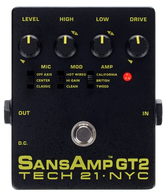 TECH 21 SANSAMP GT2 PEDAL PREAMPLIFICADOR PARA GUITARRA