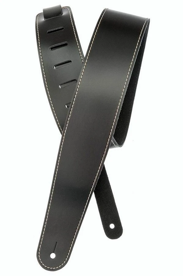 PLANET WAVES 25LS00DX CORREA CUERO 2,5 NEGRA RIBETEADA