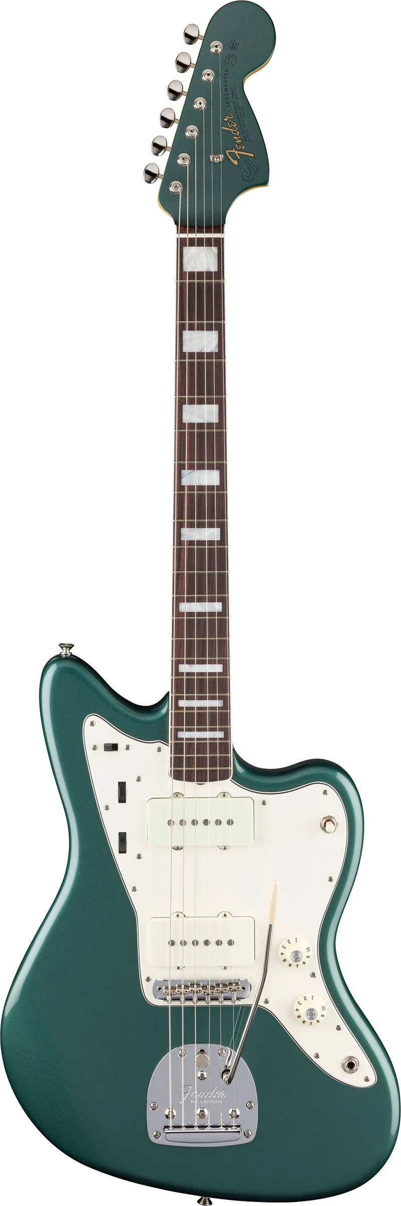 FENDER AMERICAN VINTAGE II 1966 JAZZMASTER RW GUITARRA ELECTRICA SHERWOOD GREEN METALLIC