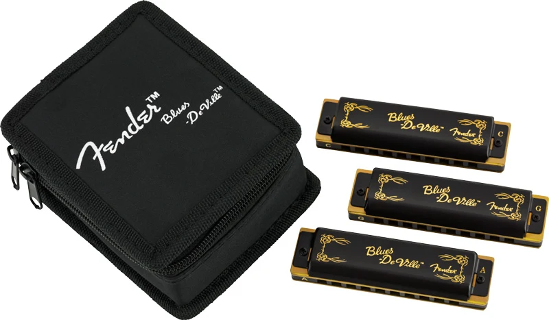 FENDER 0990702021 BLUES DEVILLE PACK 3 ARMONICAS CON ESTUCHE