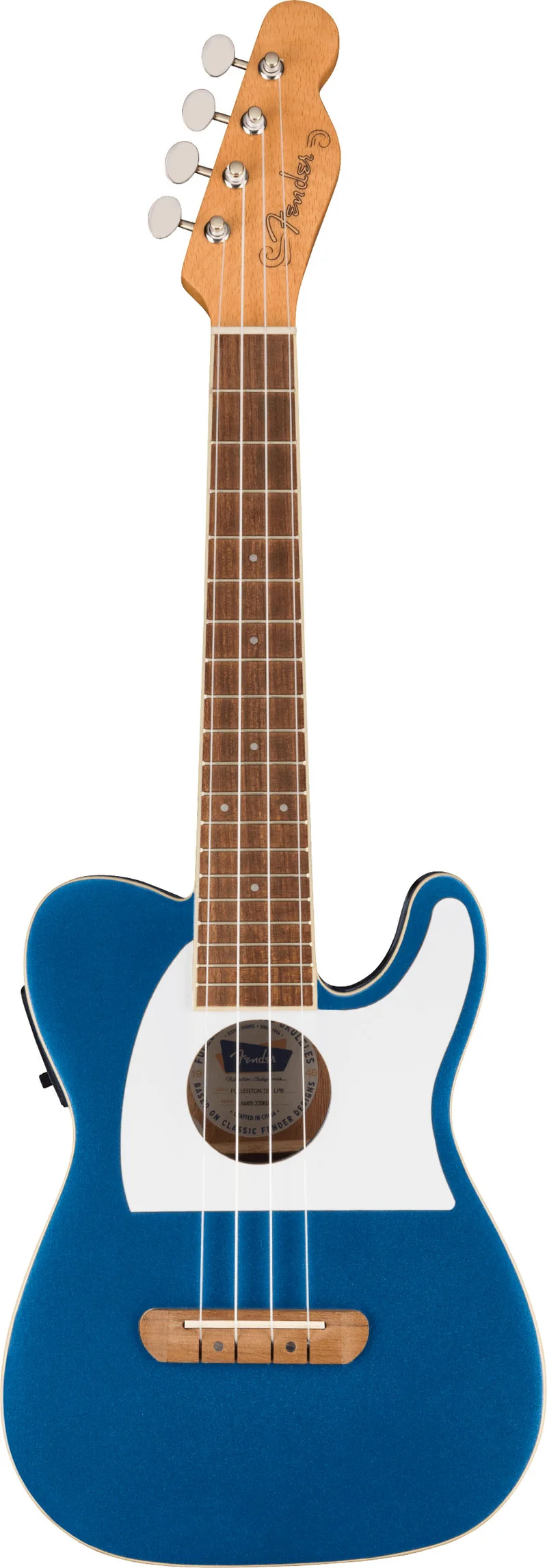 FENDER FULLERTON TELECASTER WN UKELELE ELECTRIFICADO LAKE PLACID BLUE