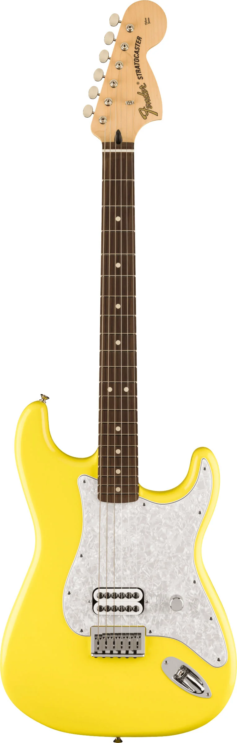 FENDER LIMITED EDITION TOM DELONGE STRATOCASTER RW GUITARRA ELECTRICA GRAFFITI YELLOW