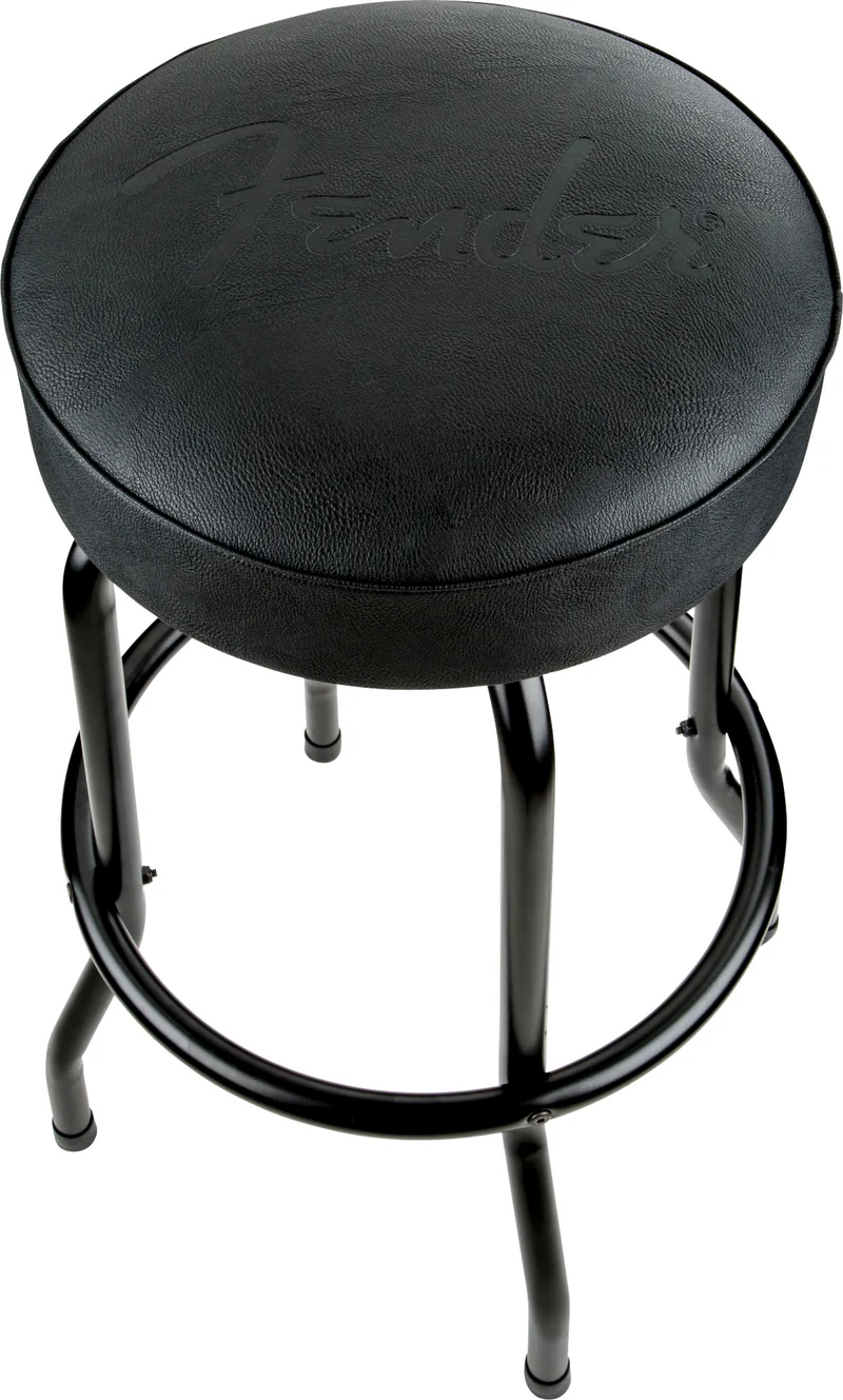 FENDER 9192022002 EMBOSSED BLACK LOGO BARSTOOL TABURETE 30 PULGADAS