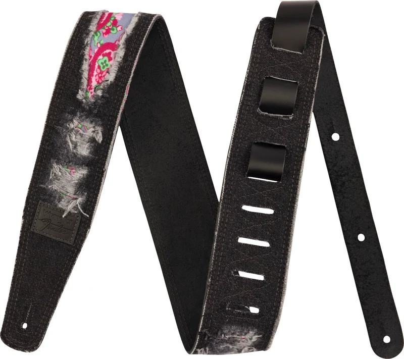 FENDER 0990638012 X WRANGLER RIPPED DENIM CORREA GUITARRA NEGRA