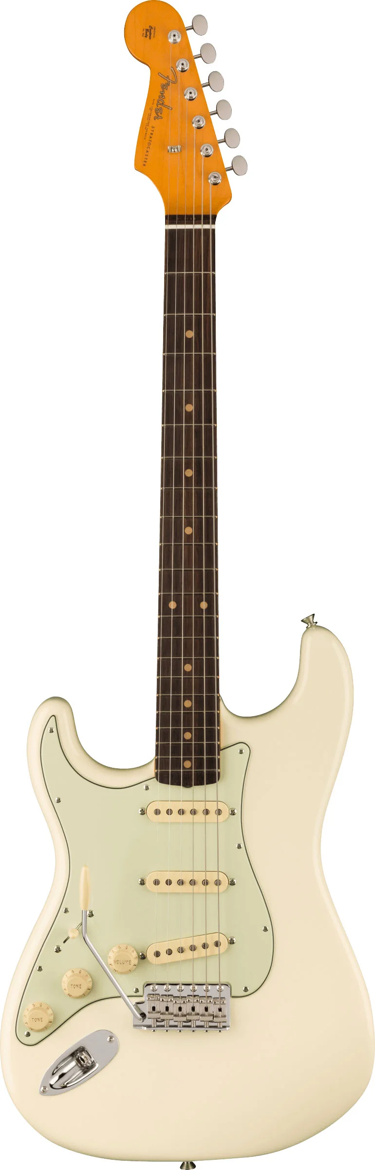 FENDER AMERICAN VINTAGE II 1961 STRATOCASTER LH RW GUITARRA ELECTRICA OLYMPIC WHITE PARA ZURDOS