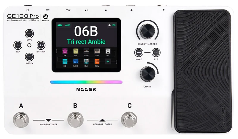 MOOER GE100 PRO PEDALERA MULTIEFECTOS GUITARRA