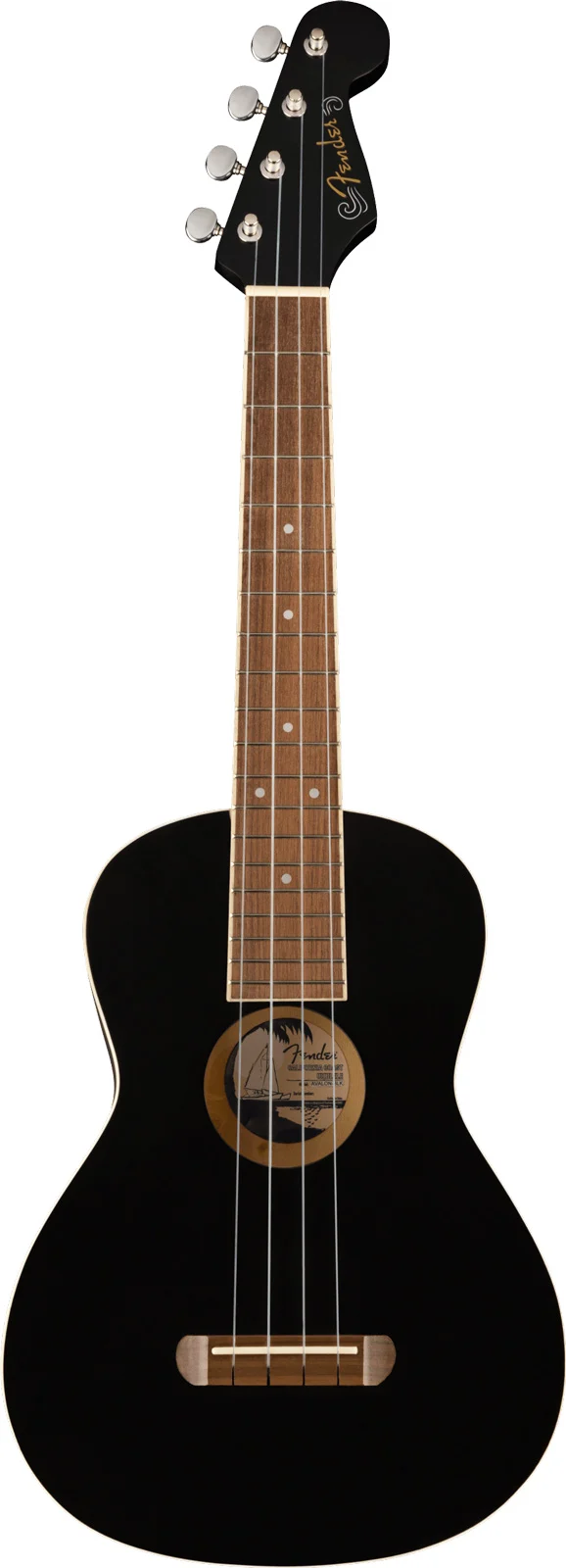 FENDER AVALON UKELELE TENOR NEGRO