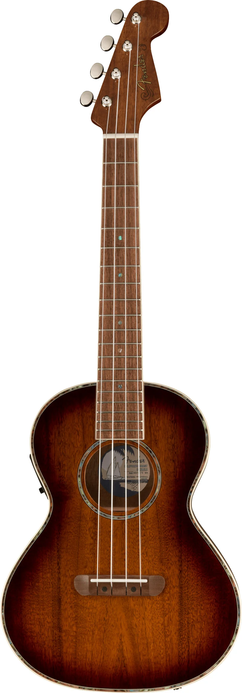 FENDER MONTECITO UKELELE ELECTRIFICADO TENOR SHADED EDGE BURST