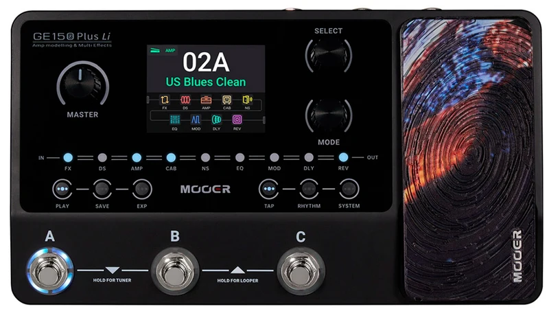 MOOER GE150 PLUS LI PEDALERA MULTIEFECTOS CON BATERIA RECARGABLE