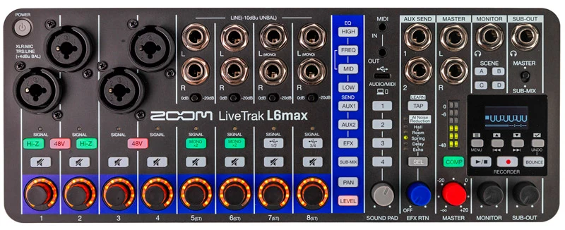 ZOOM L6MAX LIVETRAK MESA DIGITAL 12 CANALES