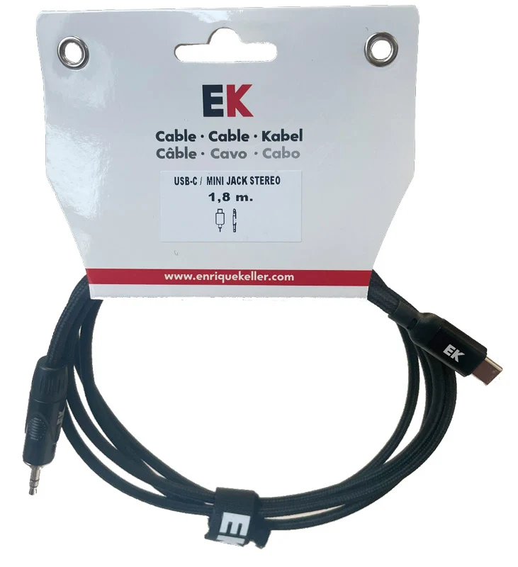 AUVISA HDMI22518 CABLE USB C A MINIJACK ESTEREO MACHO 1.8 METROS