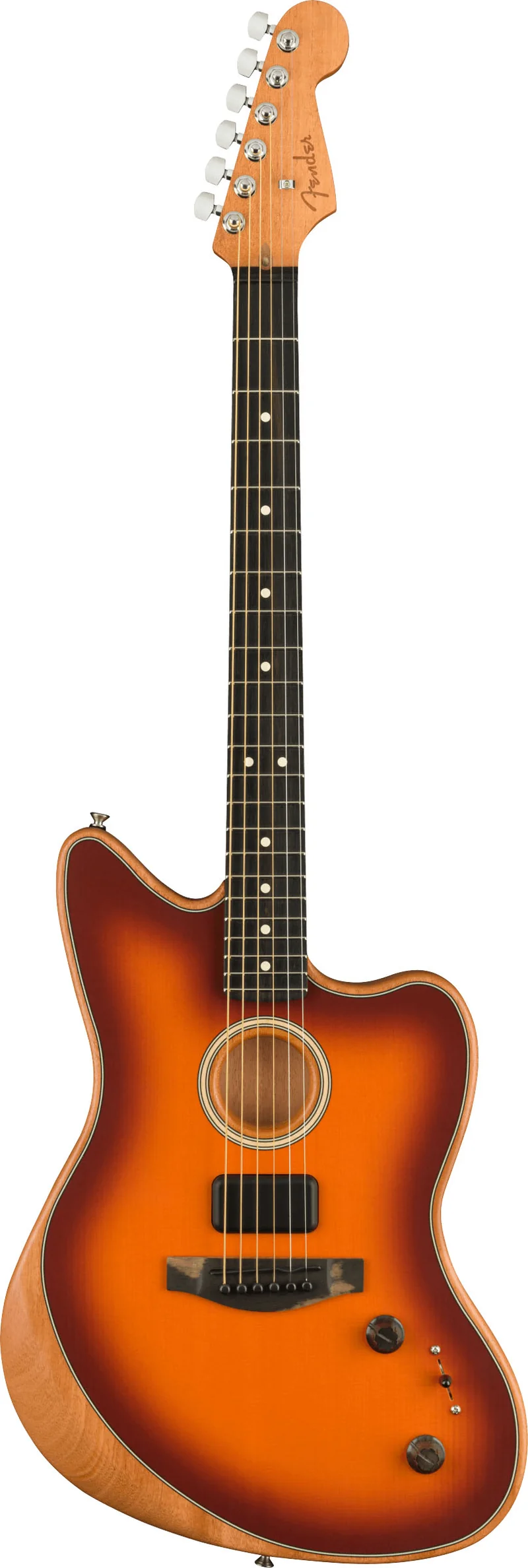 FENDER AMERICAN ACOUSTASONIC JAZZMASTER GUITARRA ELECTROACUSTICA TOBACCO SUNBURST.