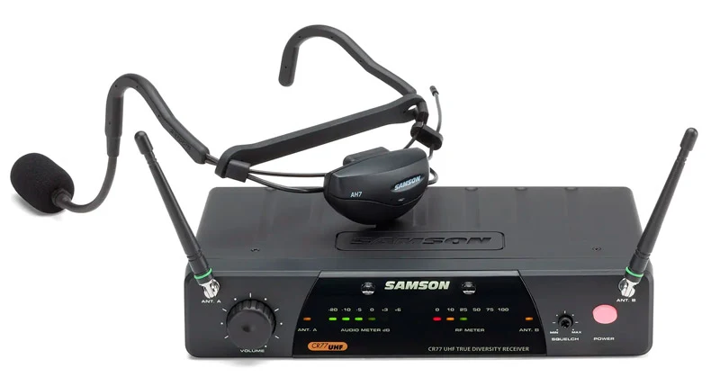 SAMSON AIRLINE 77 UHF AH7 E4 AEROBIC SISTEMA MICROFONO DIADEMA INALAMBRICO 864.875MHZ